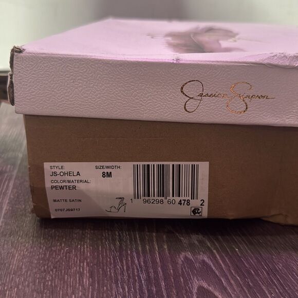 Jessica Simpson Women's Beaded Knot Ankle-Strap Dress Sandal in Pewter Size 8M - Picture 8 of 8